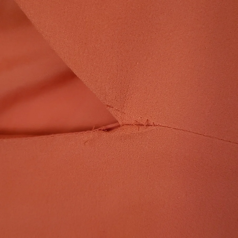 Banana Republic peach orange cross back summer dress, mini dress, wedding guest.